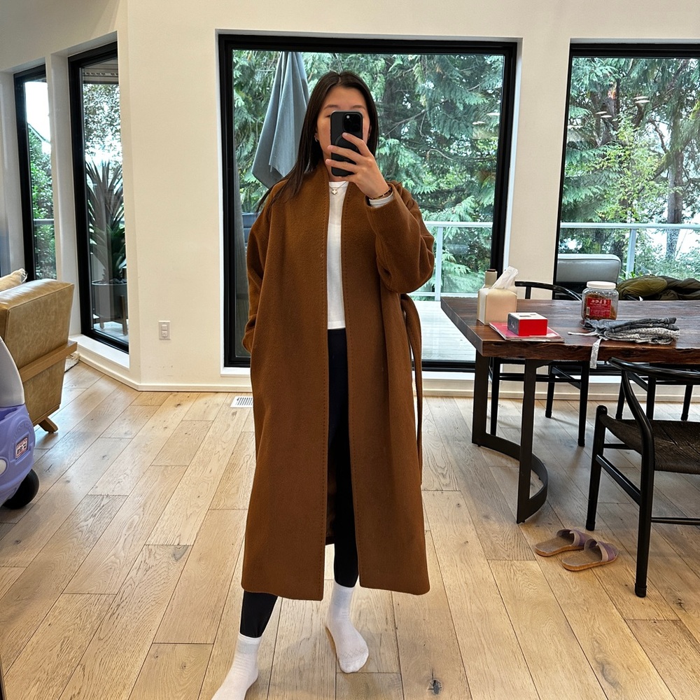 Wilfred Brown Hierloom Wool Coat